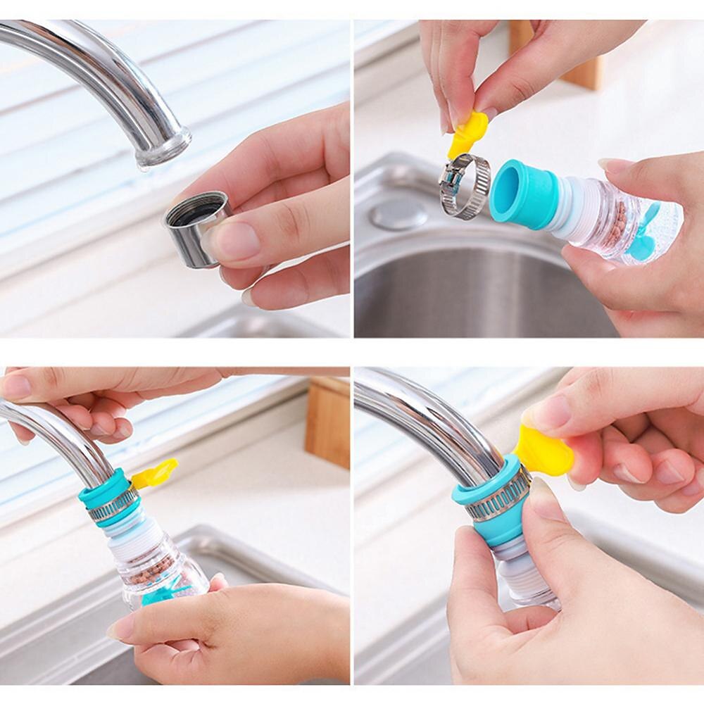 2Pcs Kitchen Water Filter Faucet Head Replacement 360 Adjustable Flexible Tap Extender Water Saving Sprayer Aerator Nozzle Attachment Diffuser Bathroom Accessories 2025 - CAD $9.99 –P6