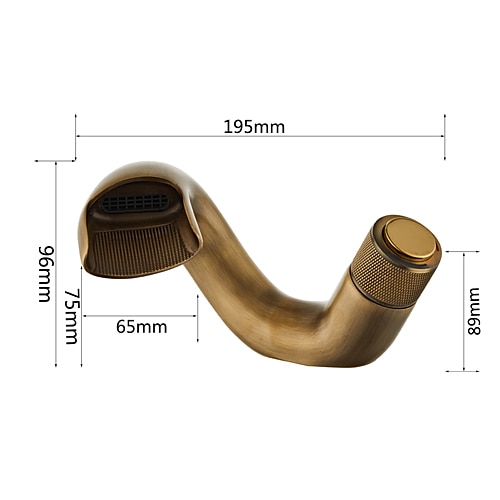 Waterfall Bathroom Sink Mixer Faucet, Mono Wash Basin Single Handle Basin Taps, Monobloc Vessel Water Brass Tap Deck Mounted with Hot and Cold Hose 2025 - CAD $87.99 –P1