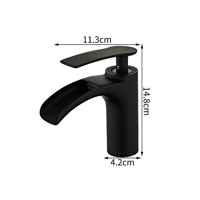 Bathroom Sink Faucet - Waterfall Electroplated Centerset Single Handle One HoleBath Taps 2025 - CAD $95.99 –P2