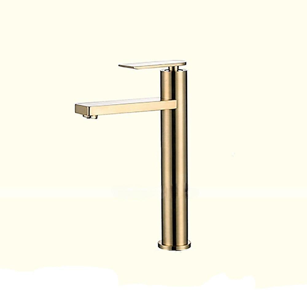 Bathroom Sink Faucet - Single Brushed Gold Centerset Single Handle One HoleBath Taps 2025 - CAD $159.99 –P1