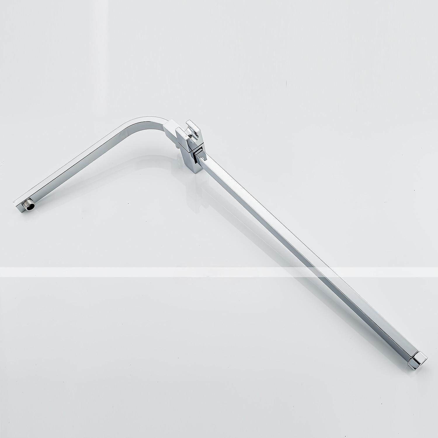 Shower Faucet with LED Display Thermostatic Mixer valve Set Handshower Included Pullout/Shelf Rainfall Shower Electroplated Mount Outside Ceramic Valve Bath Shower Mixer Taps 2025 - CAD $446.99 –P2