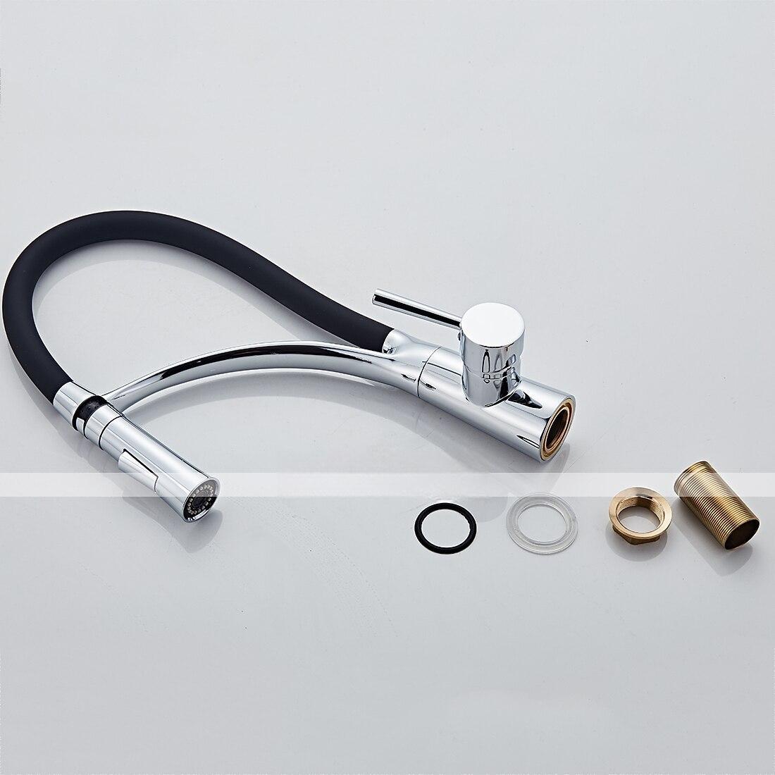 Kitchen faucet - Single Handle One Hole Electroplated Pull-out / Pull-down Vessel 2025 - CAD $143.99 –P6