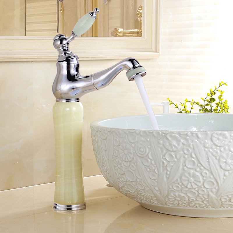 Bathroom Faucet Sink  Mixer Basin Taps Short/Tall, Single Ceramic Handle Vessel Taps with Cold and Hot Hose  for Washroom Bath 2025 - CAD $95.99 –P8