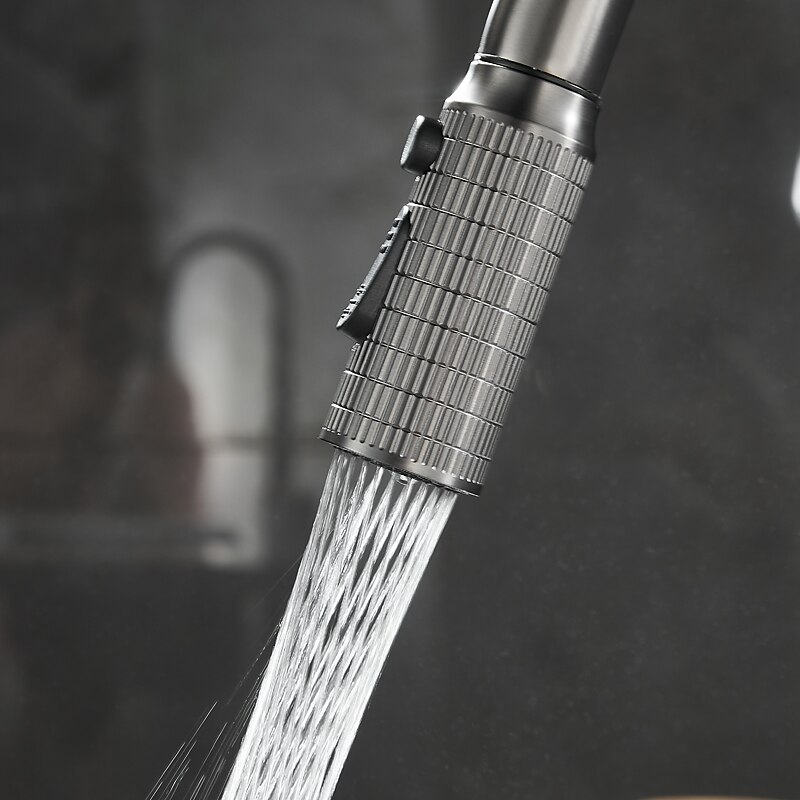 Kitchen Faucet Pull Out Sink Mixer Vessel Tap with 3 Mode Spout 360 Degree Rotate Single Handle with Cold and Hot Hose 2025 - CAD $118.37 –P13
