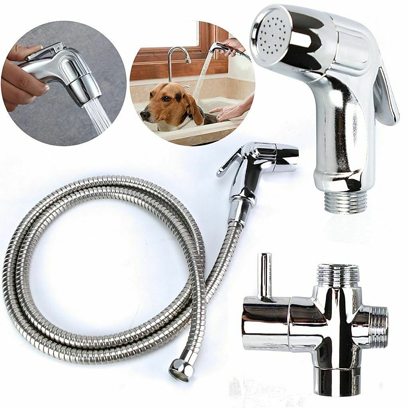 Handheld Toilet Bidet Sprayer Set Kit Stainless Steel Hand Bidet Faucet for Bathroom Handheld Shower Head Nozzle Hose Set Toilet Sprinkler Docking Hand Shower Head Handheld Toilet Sprayer Accessories 2025 - CAD $36.99 –P3