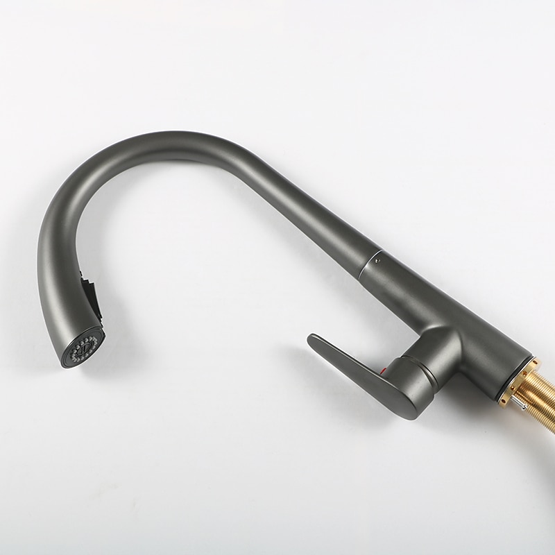 Kitchen Faucet with Pull-out Spray 360° Rotated Single Handle One Hole Minimalist Modern Contemporary Kitchen Taps 2025 - CAD $127.99 –P10