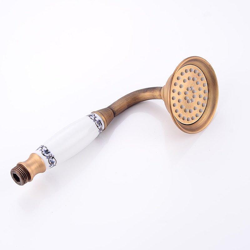 Shower Faucet / Body Jet Massage Set - Handshower Included pullout Rainfall Shower Antique / Vintage Style Antique Brass Mount Inside Brass Valve Bath Shower Mixer Taps 2025 - CAD $79.99 –P9