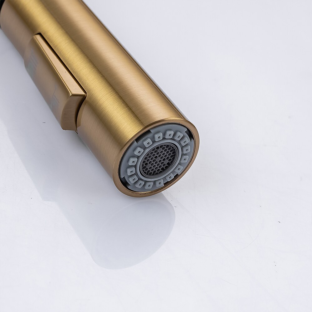 Kitchen Faucet with Pull-out SpraySingle Handle One Hole Brass High Arc 2-modes 360°Rotatable Modern Contemporary Kitchen Taps 2025 - CAD $207.99 –P1