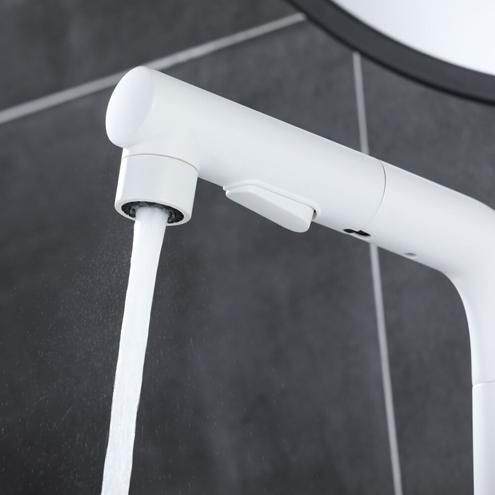 Bathroom Sink Faucet - Rotatable / Pull out Chrome / Electroplated / Painted Finishes Centerset Single Handle One HoleBath Taps 2025 - CAD $135.99 –P6