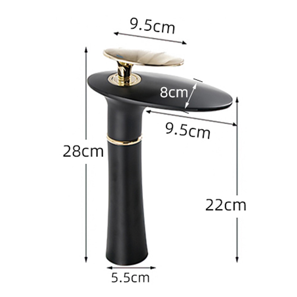 Bathroom Sink Faucet Waterfall Nickel Brushed/Electroplated/Painted Finishes Centerset Single Handle One Hole Bath Taps 2025 - CAD $95.99 –P1
