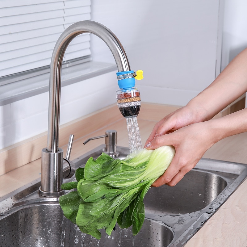 Six-Layer Adjustable Faucet Filter Water Purifier Household Bathroom Kitchen Tap Water Filter Splash-Proof Water Faucet Shower 2025 - CAD $6.99 –P9