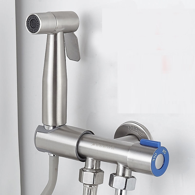 Handheld Toilet Bidet Sprayer Kit Wall-mount 304 Stainless Steel Toilet Bidet Showerhead with Hose Bathroom Cleaning Set 2025 - CAD $39.99 –P12