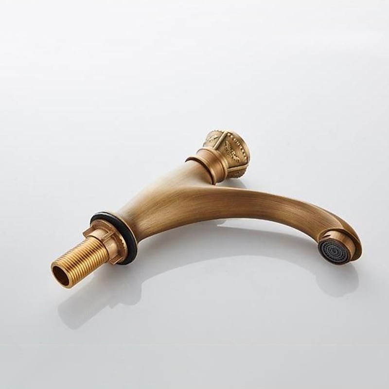 Vintage Bathroom Sink Faucet Cold Water Only, Monobloc Washroom Basin Taps Single Handle One Hole Deck Mounted Retro Antique Style 2025 - CAD $60.99 –P6