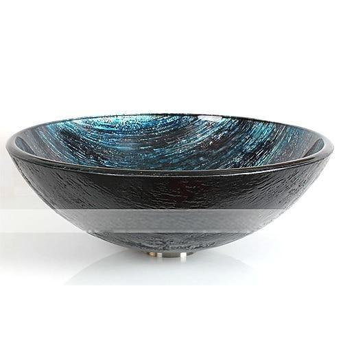 Contemporary Bathroom Sink SetTempered Glass Round SinkChrome Zinc Alloy Mounting RingBrass Bathroom Faucet 2025 - CAD $318.99 –P5