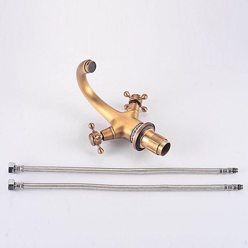 Bathroom Sink Faucet,Classic Electroplated / Painted Finishes Centerset Two Handles One Hole Bath Taps 2025 - CAD $103.99 –P8