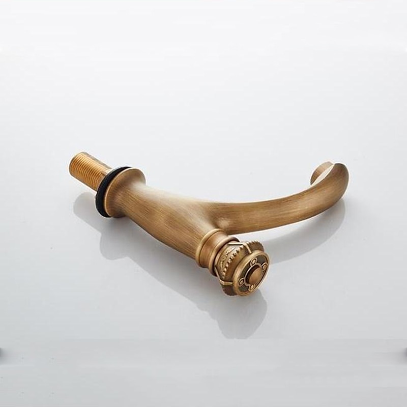 Vintage Bathroom Sink Faucet Cold Water Only, Monobloc Washroom Basin Taps Single Handle One Hole Deck Mounted Retro Antique Style 2025 - CAD $60.99 –P5