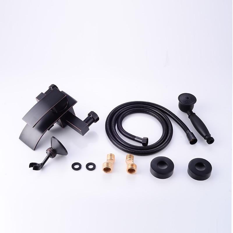 Bathtub Faucet - Modern Contemporary Electroplated Wall Installation Ceramic Valve Bath Shower Mixer Taps 2025 - CAD $207.99 –P4