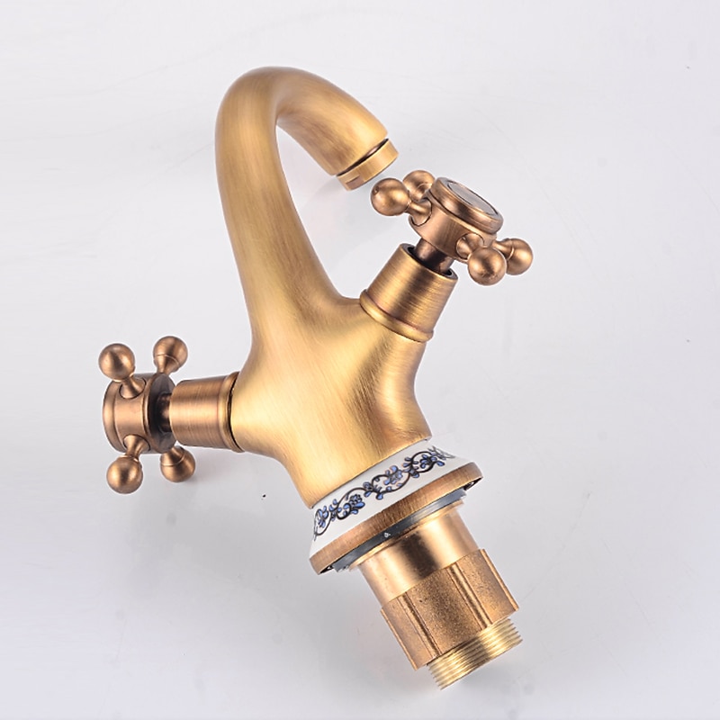 Bathroom Sink Faucet,Classic Electroplated / Painted Finishes Centerset Two Handles One Hole Bath Taps 2025 - CAD $103.99 –P7