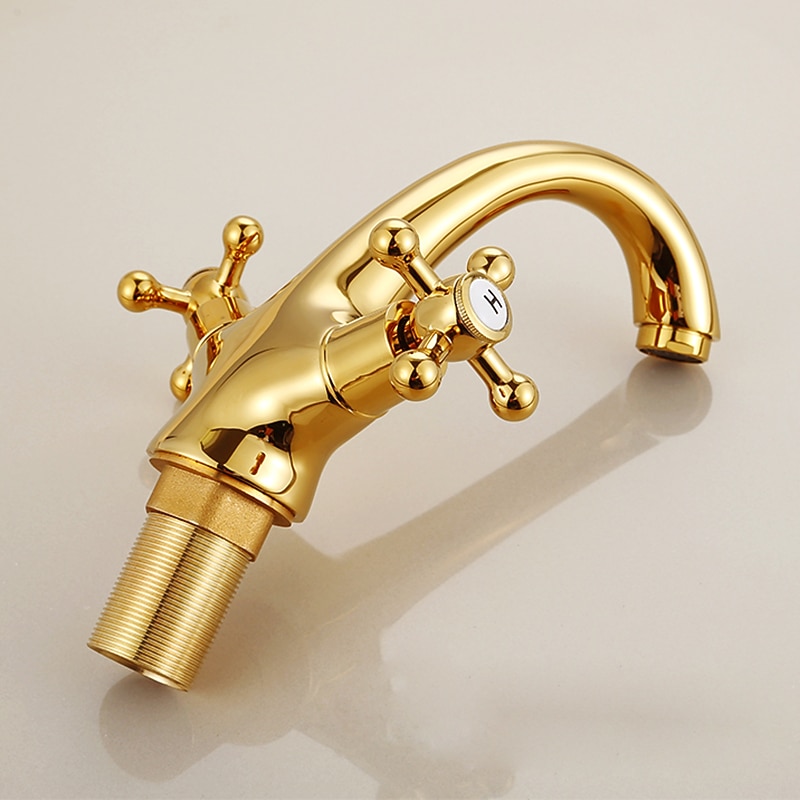 Bathroom Sink Faucet,Classic Electroplated / Painted Finishes Centerset Two Handles One Hole Bath Taps 2025 - CAD $103.99 –P3