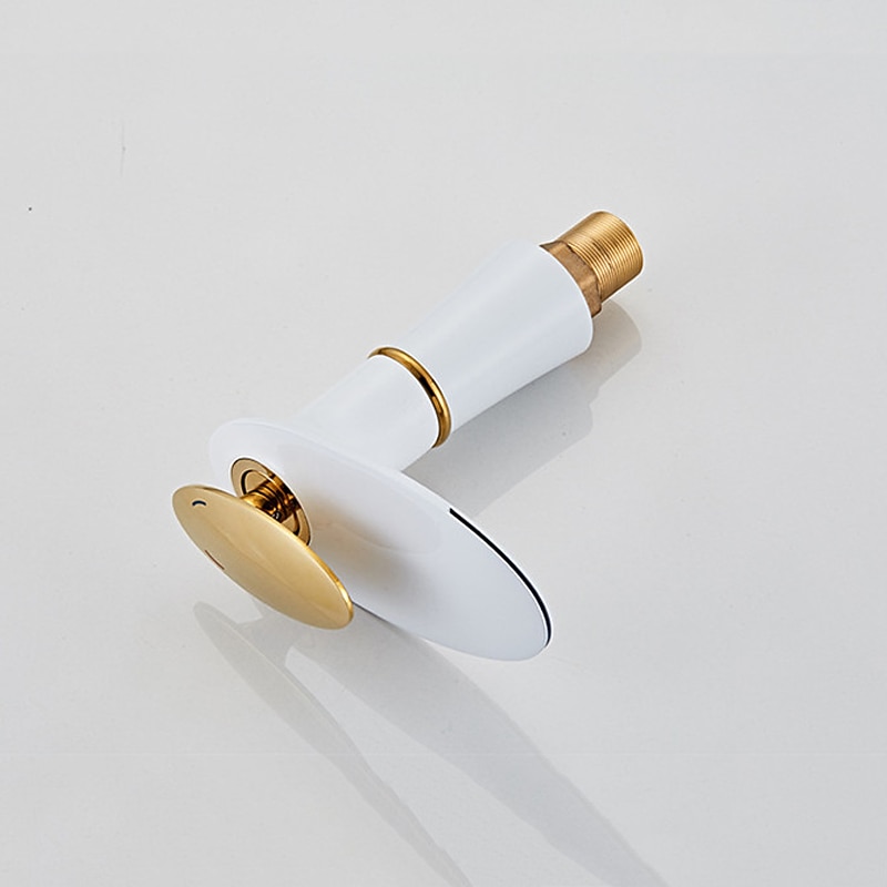 Waterfall Bathroom Sink Mixer Faucet Round, Wash Basin Taps Single Handle Washroom with Hot and Cold Hose Monobloc Vessel Water Brass Tap Deck Mounted 2025 - CAD $100.78 –P3