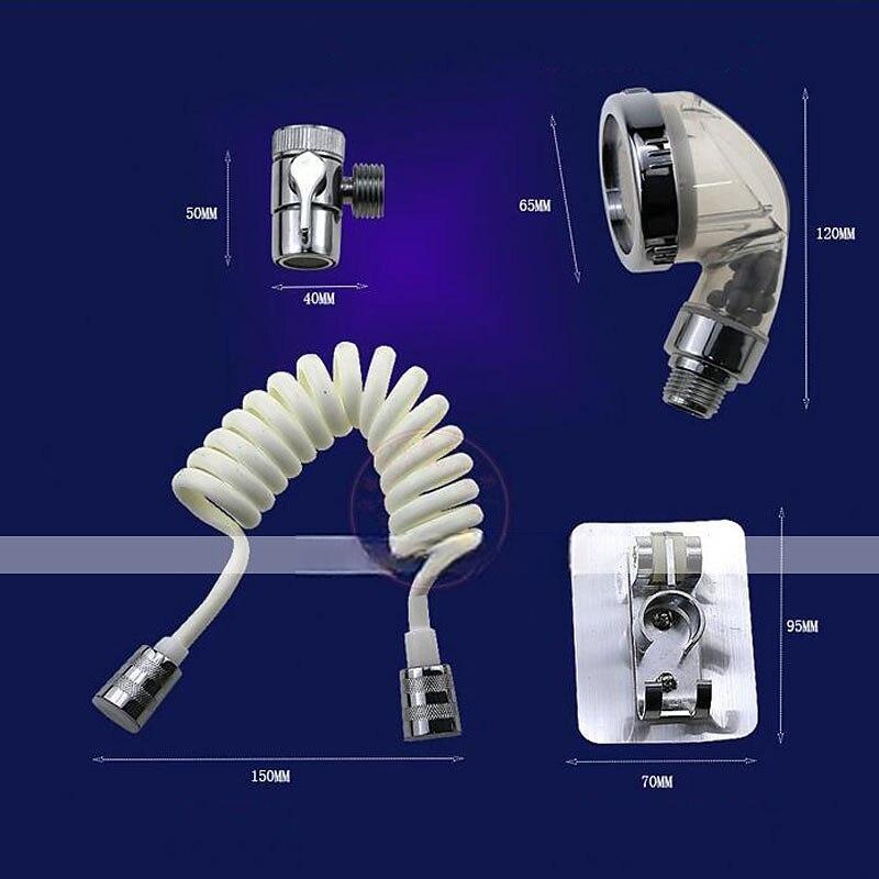 Bathroom Wash Face Basin Water Tap External Shower Head Toilet Hold Filter Flexible Hair Washing Faucet Rinser Extension Set 2025 - CAD $12.99 –P2