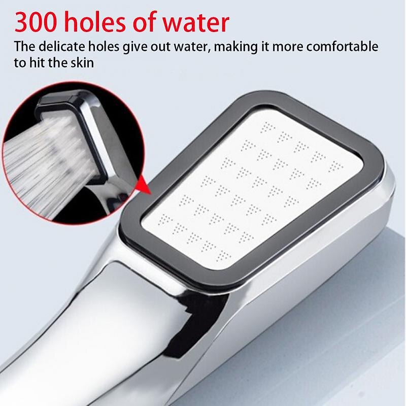 Shower Faucet300 Holes Shower Head Bracket Hose Set High Pressure Rainfall Water Saving Flow with Chrome Spray Water Saving Bathroom Fixture Accessories 2025 - CAD $15.99 –P3