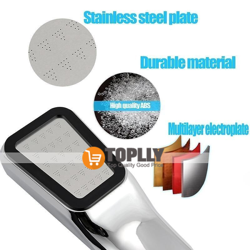 300 Holes Super Pressure Shower Head With Chrome Square Rainfall Handhold Water Saving SprayerStainless Steel Plate and Durable Material 2025 - CAD $4.99 –P6
