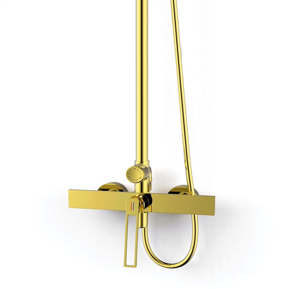 Shower FaucetShower System Set - Handshower Included Contemporary Chrome / Electroplated / Painted Finishes Mount Outside Ceramic Valve Bath Shower Mixer Taps 2025 - CAD $366.99 –P12