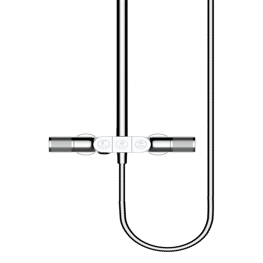 Shower FaucetShower System Set - Handshower Included Contemporary Chrome / Electroplated Mount Outside Ceramic Valve Bath Shower Mixer Taps 2025 - CAD $498.13 –P4