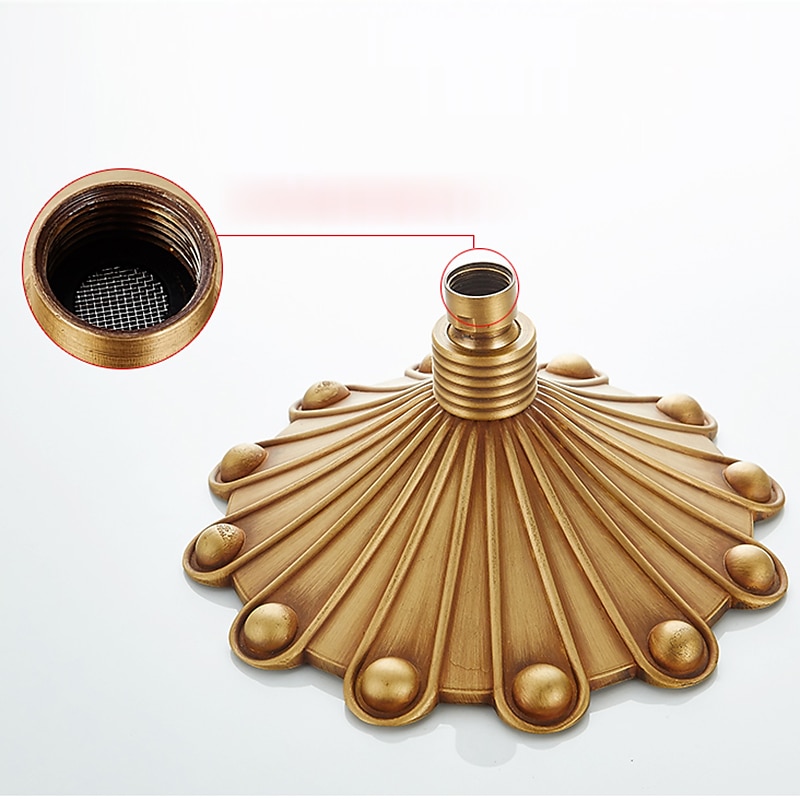 Shower FaucetRainfall Shower System Body Jet Massage Set - Handshower Included pullout Rainfall Shower Antique Vintage Style Antique Brass Mount Inside Brass Valve Bath Shower Mixer Taps 2025 - CAD $558.99 –P9