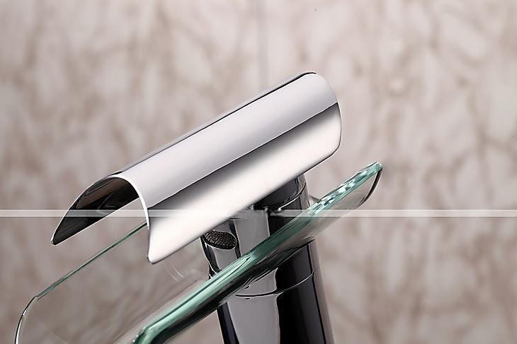 Bathroom Sink Faucet - Waterfall Chrome Centerset One Hole / Single Handle One HoleBath Taps / Brass 2025 - CAD $71.99 –P3