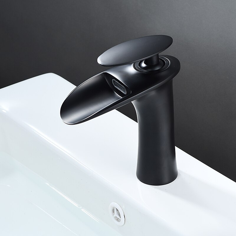 Bathroom Sink Faucet - Waterfall Electroplated / Painted Finishes Centerset Single Handle One HoleBath Taps 2025 - CAD $103.99 –P8