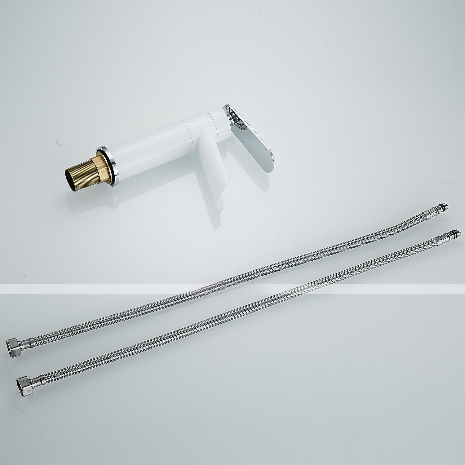 Bathroom Sink Faucet,Rotatable Electroplated Centerset Single Handle One Hole Bath Taps with Hot and Cold Switch 2025 - CAD $95.99 –P20