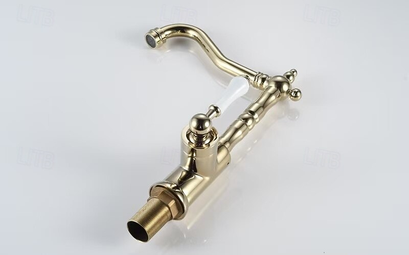 Kitchen Faucet 360 Swivel Antique Sink Faucet Mixer Tap Fashion Gold Sink Faucet Copper Hot and Cold Basin Tap 2025 - CAD $111.99 –P5