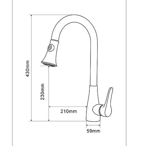 Single Handle Kitchen FaucetBlack Nickel One Hole Pull-out Standard Spout or Spray Type Standard Spout Oil-rubbed Bronze Kitchen Faucet with Cold and Hot Switch 2025 - CAD $151.99 –P1