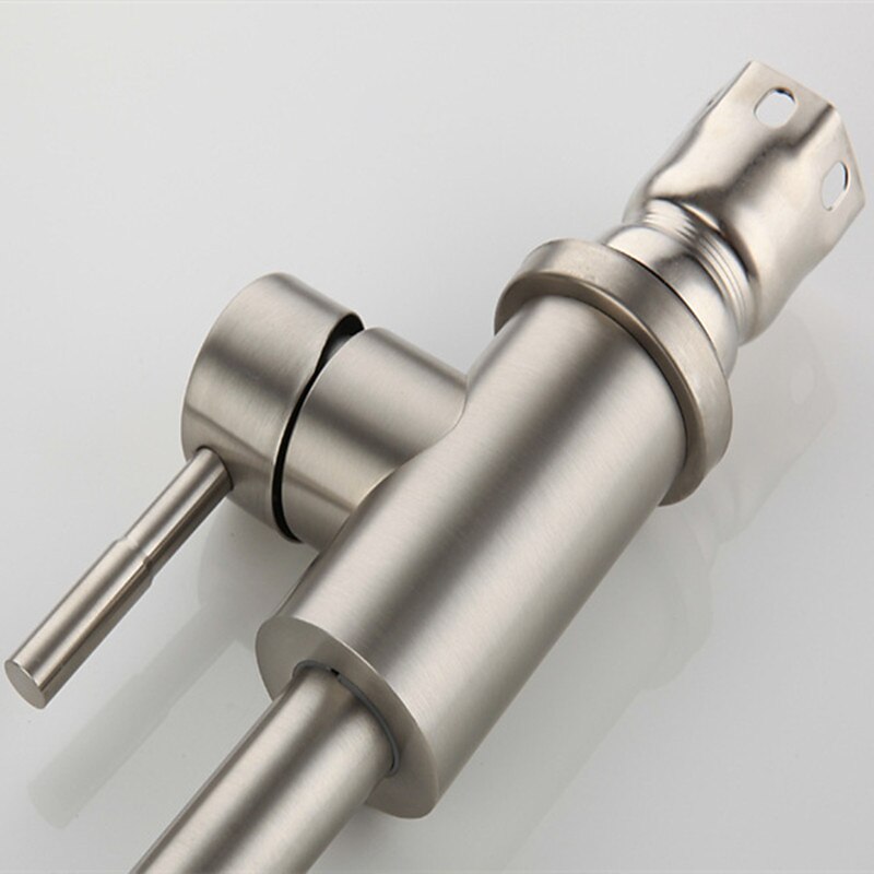 Kitchen Sink Mixer Faucet with Pull Out Spray Deck Mounted 304 Stainless Steel 360 Rotatable Kitchen Vessel Taps for Vegetable Washing Basin Black Brushed Nickel 2025 - CAD $63.99 –P4