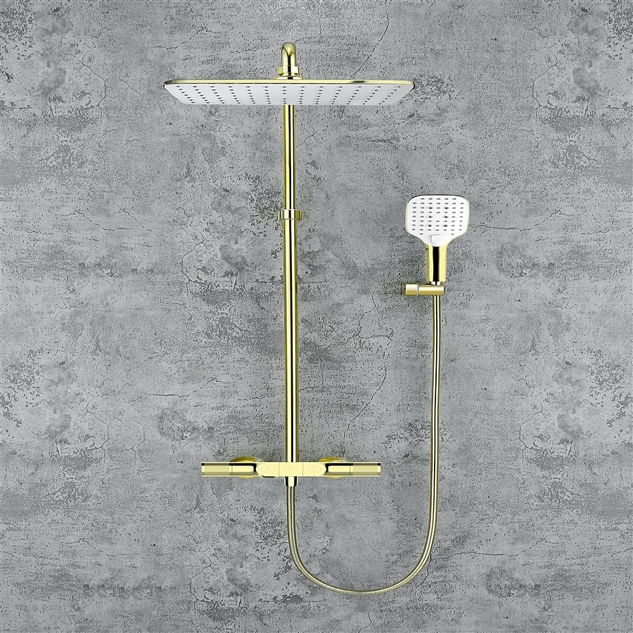 Shower FaucetShower System Set - Handshower Included Contemporary Chrome / Electroplated Mount Outside Ceramic Valve Bath Shower Mixer Taps 2025 - CAD $498.13 –P6