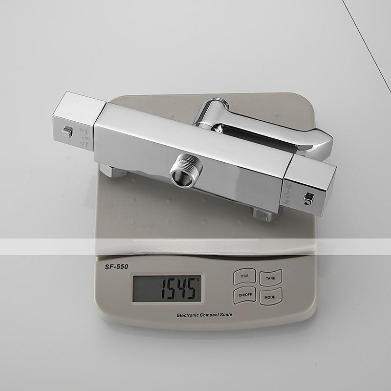 Shower FaucetRainfall Shower Head System / Thermostatic Mixer valve Set - Handshower Included pullout Rainfall Shower Contemporary Electroplated Mount Outside Ceramic Valve Bath Shower Mixer Taps 2025 - CAD $303.99 –P12