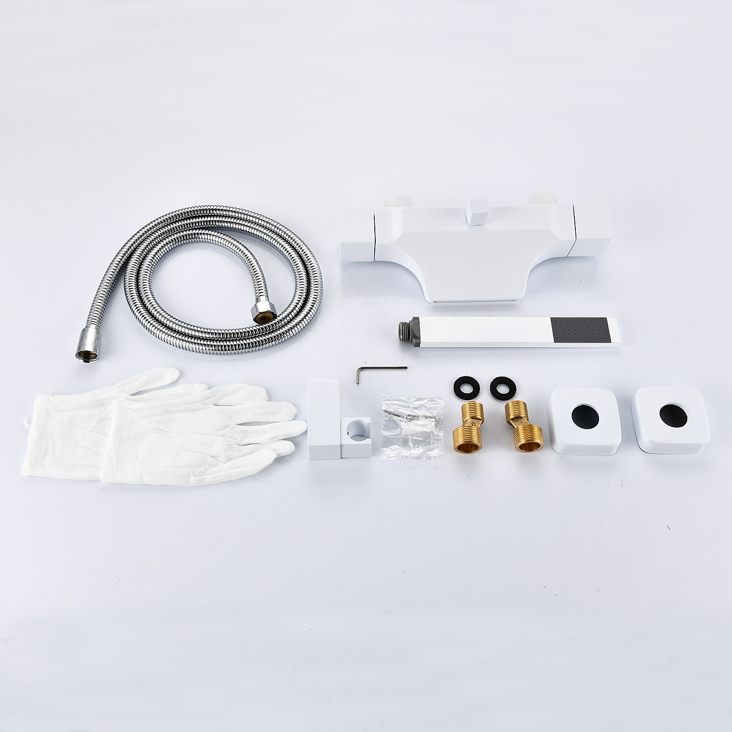 Bathtub Faucet - Contemporary Electroplated Wall Mounted Ceramic Valve Bath Shower Mixer Taps 2025 - CAD $271.99 –P7