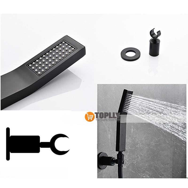 Bathtub Faucet - Thermostatic Bath Tub Faucet Contemporary Painted Finishes Free Standing Ceramic Valve Bath Shower Mixer Taps 2025 - CAD $231.99 –P8