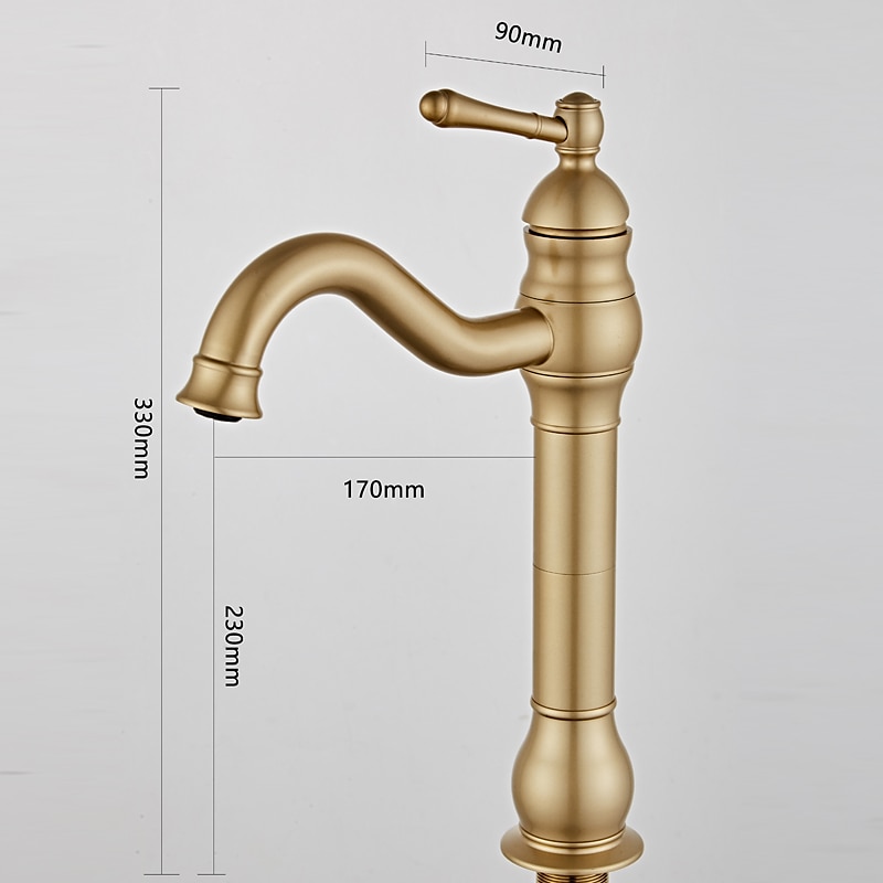 Bathroom Sink Faucet Antique Brass/ORB/Brushed Nickel Rotatable Single Handle One Hole Bath Taps 2025 - CAD $111.99 –P4