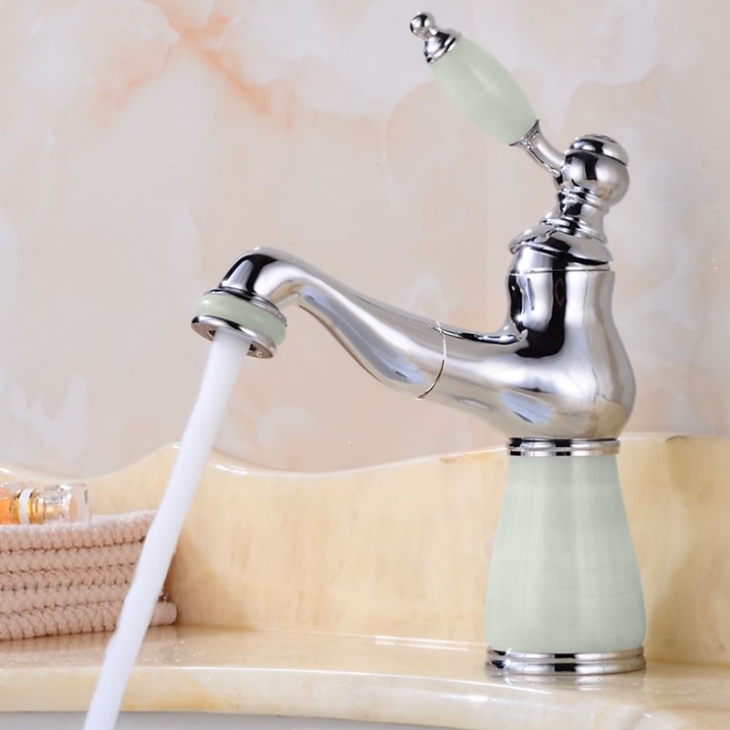 Bathroom Faucet Sink  Mixer Basin Taps Short/Tall, Single Ceramic Handle Vessel Taps with Cold and Hot Hose  for Washroom Bath 2025 - CAD $95.99 –P4