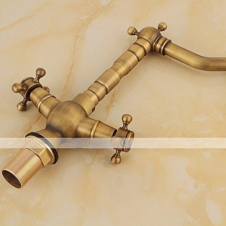 Kitchen faucet - Two Handles One Hole Antique Copper Standard Spout Centerset Contemporary / Antique Kitchen Taps 2025 - CAD $95.99 –P3