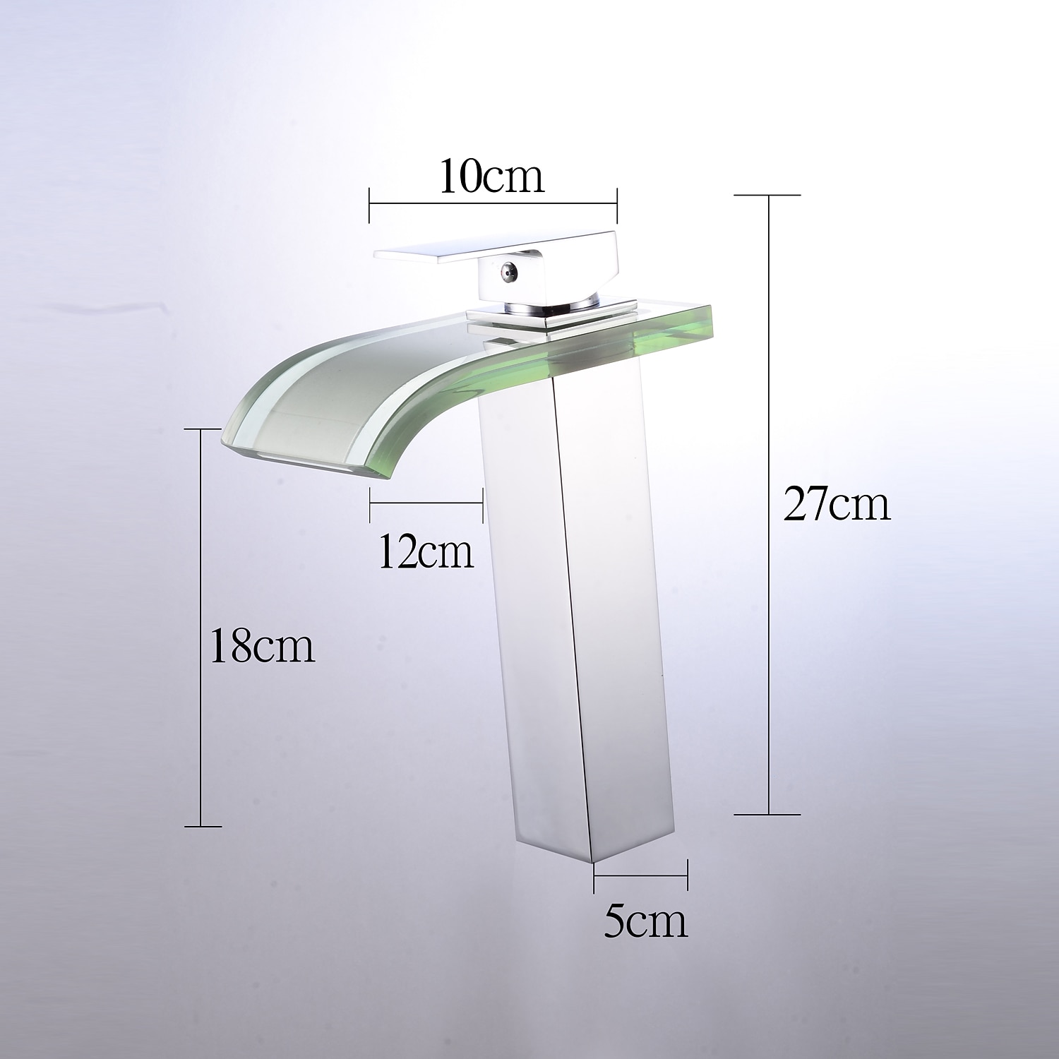 Chrome Waterfall Tap - Wash Basin Tap with Glass - Single-Handle Mixer Tap for Bathroom Sinks 2025 - CAD $111.99 –P1