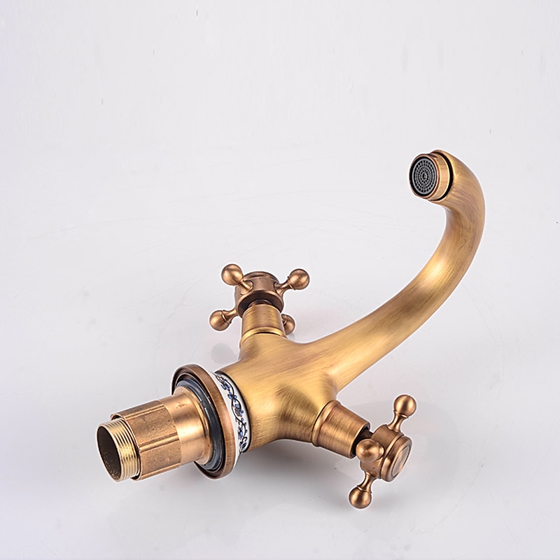 Bathroom Sink Faucet,Classic Electroplated / Painted Finishes Centerset Two Handles One Hole Bath Taps 2025 - CAD $103.99 –P10