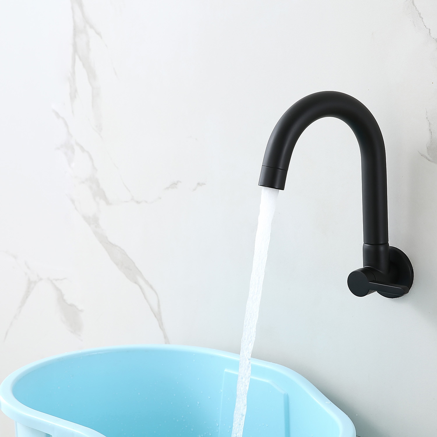 Kitchen faucet - Single Handle One Hole Chrome / Nickel Brushed / Painted Finishes Bar /Prep Wall Mounted Contemporary Kitchen Taps for Cold or Hot Water Only 2025 - CAD $30.99 –P9