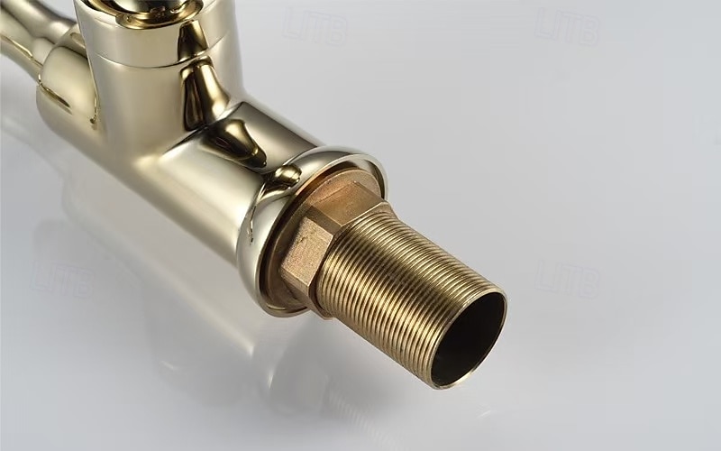 Kitchen Faucet 360 Swivel Antique Sink Faucet Mixer Tap Fashion Gold Sink Faucet Copper Hot and Cold Basin Tap 2025 - CAD $111.99 –P8