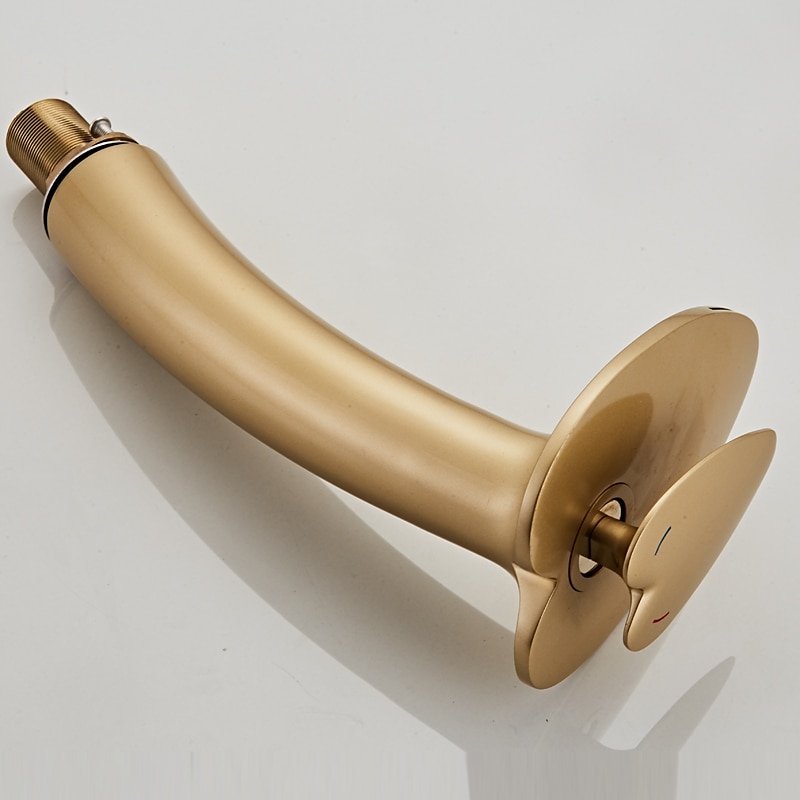 Bathroom Sink Faucet,Waterfall Heart Shape Handle Single Handle One Hole Bath Taps with Hot and Cold Switch 2025 - CAD $127.99 –P4