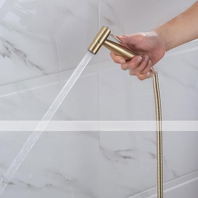 Bidet Toilet Sprayer Set-Handheld Bidet Sprayer Kit-Bathroom Hand Shower for Muslim Self Cleaning-Premium Stainless Steel Baby Cloth Diaper Sprayer Combo in Washroom Gold 2025 - CAD $52.99 –P1