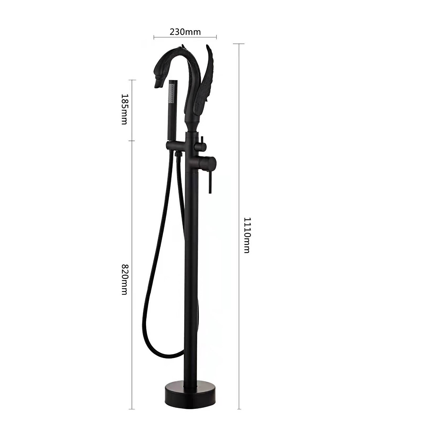 Bathtub Faucet - Contemporary Chrome Floor Mounted Ceramic Valve Bath Shower Mixer Taps 2025 - CAD $637.99 –P5